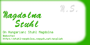 magdolna stuhl business card